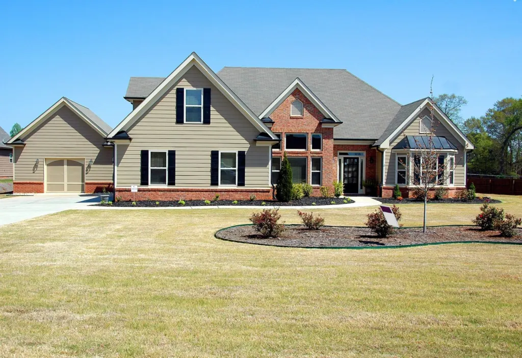 Home exterior with new white windows